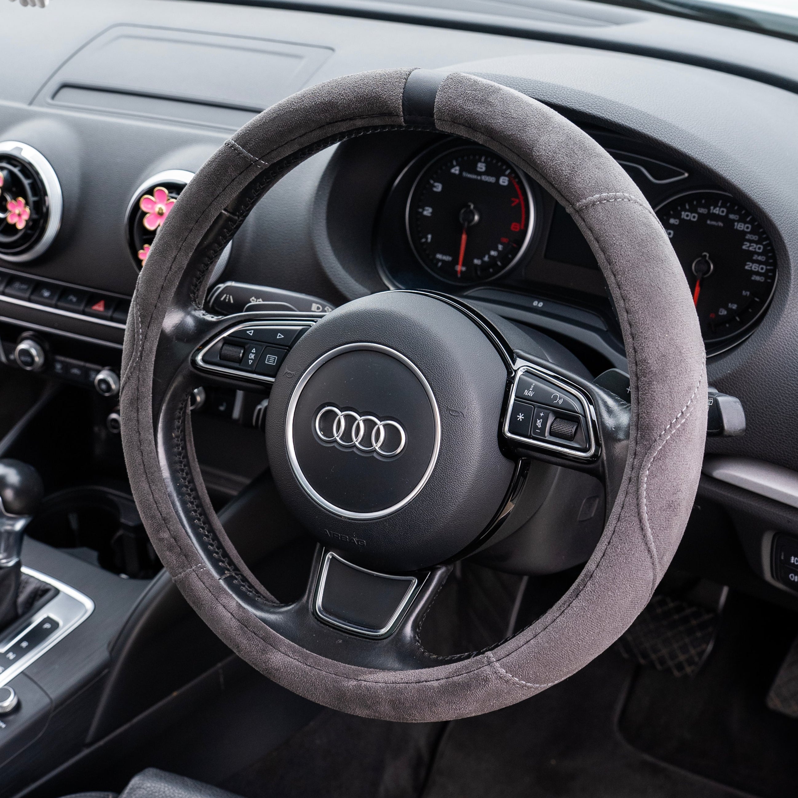 Suede-Style Steering Wheel Cover