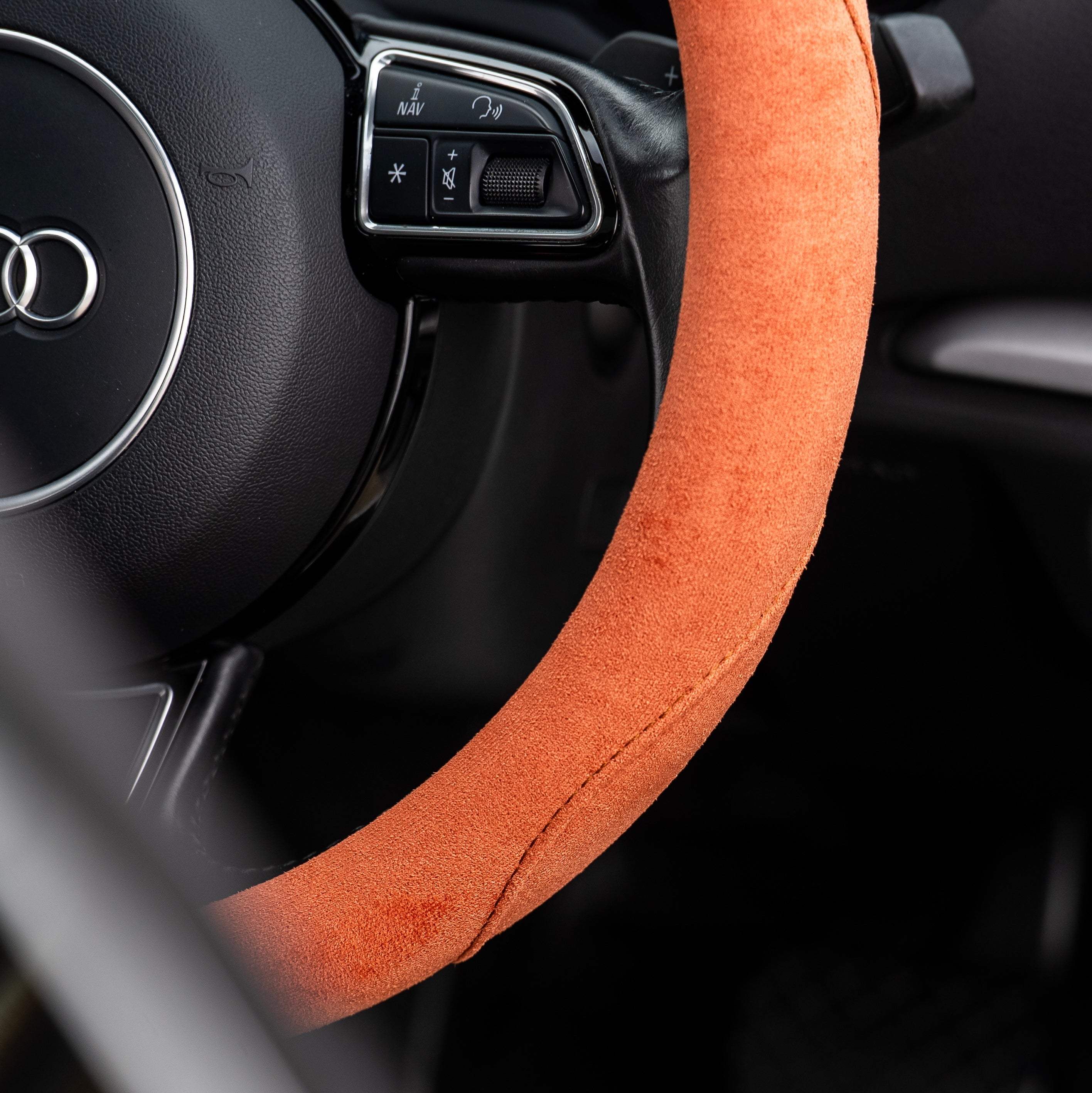 Suede-Style Steering Wheel Cover