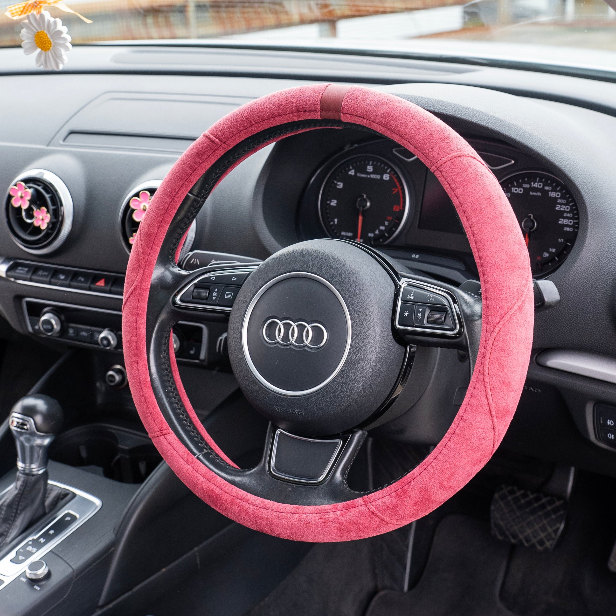 Suede-Style Steering Wheel Cover