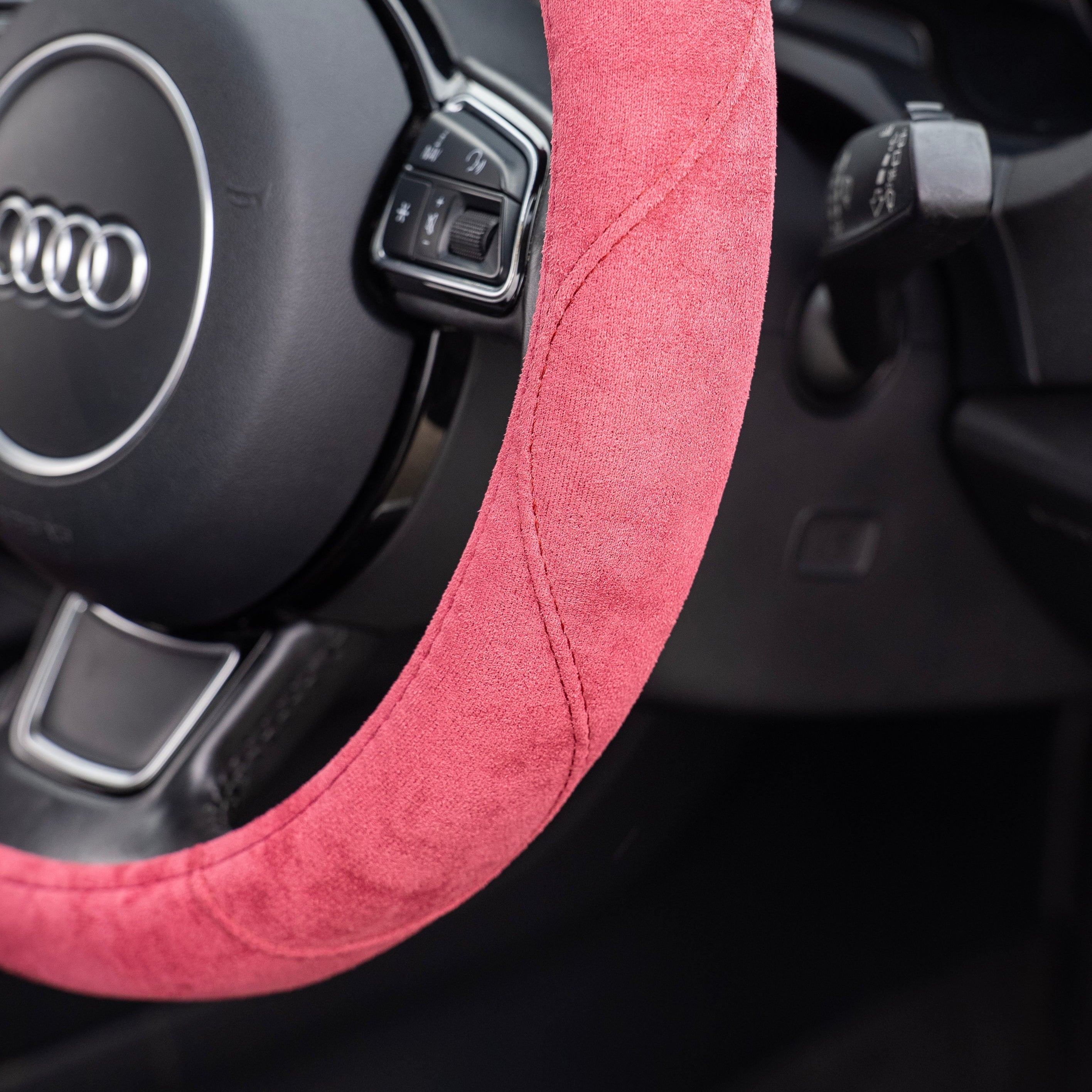 Suede-Style Steering Wheel Cover