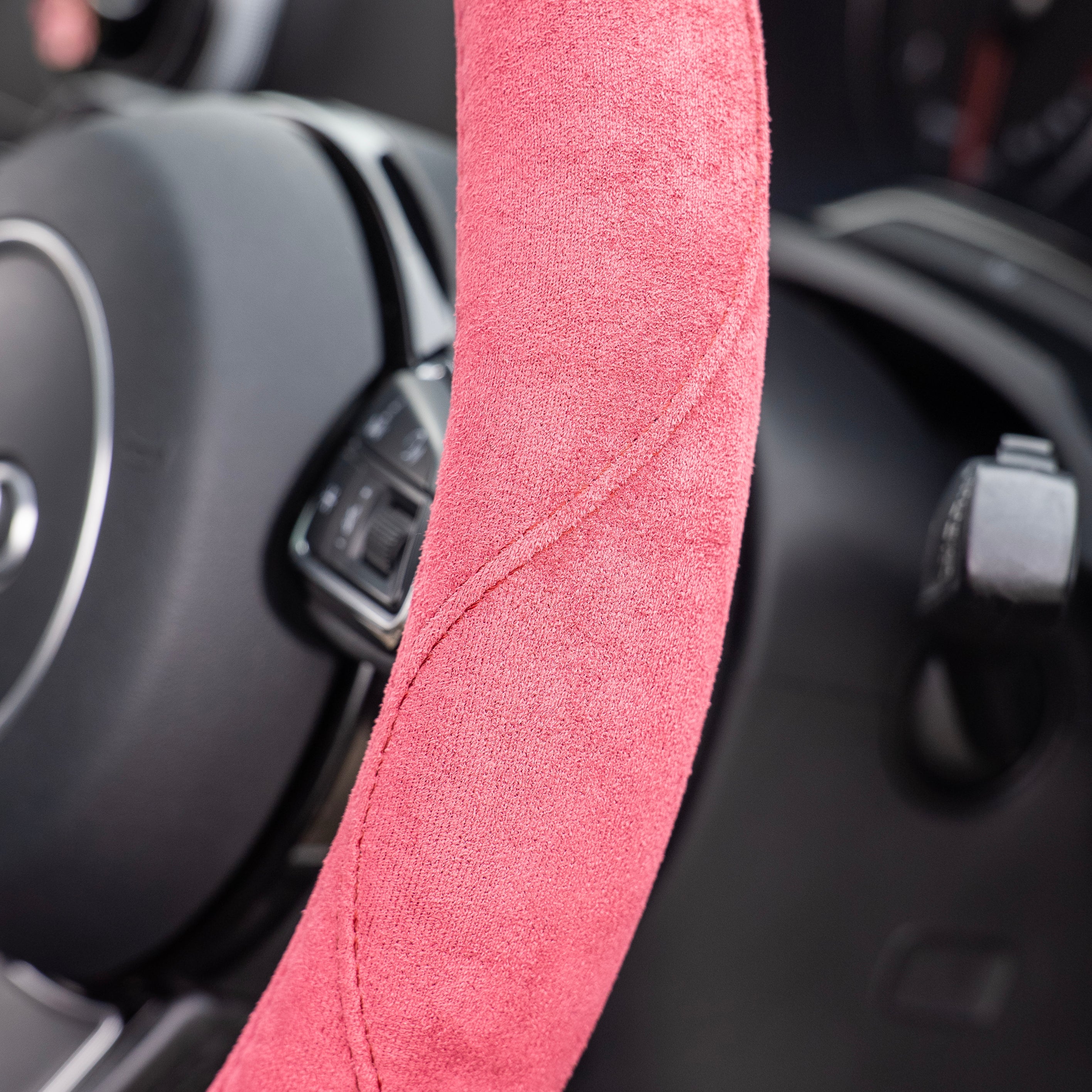 Suede-Style Steering Wheel Cover