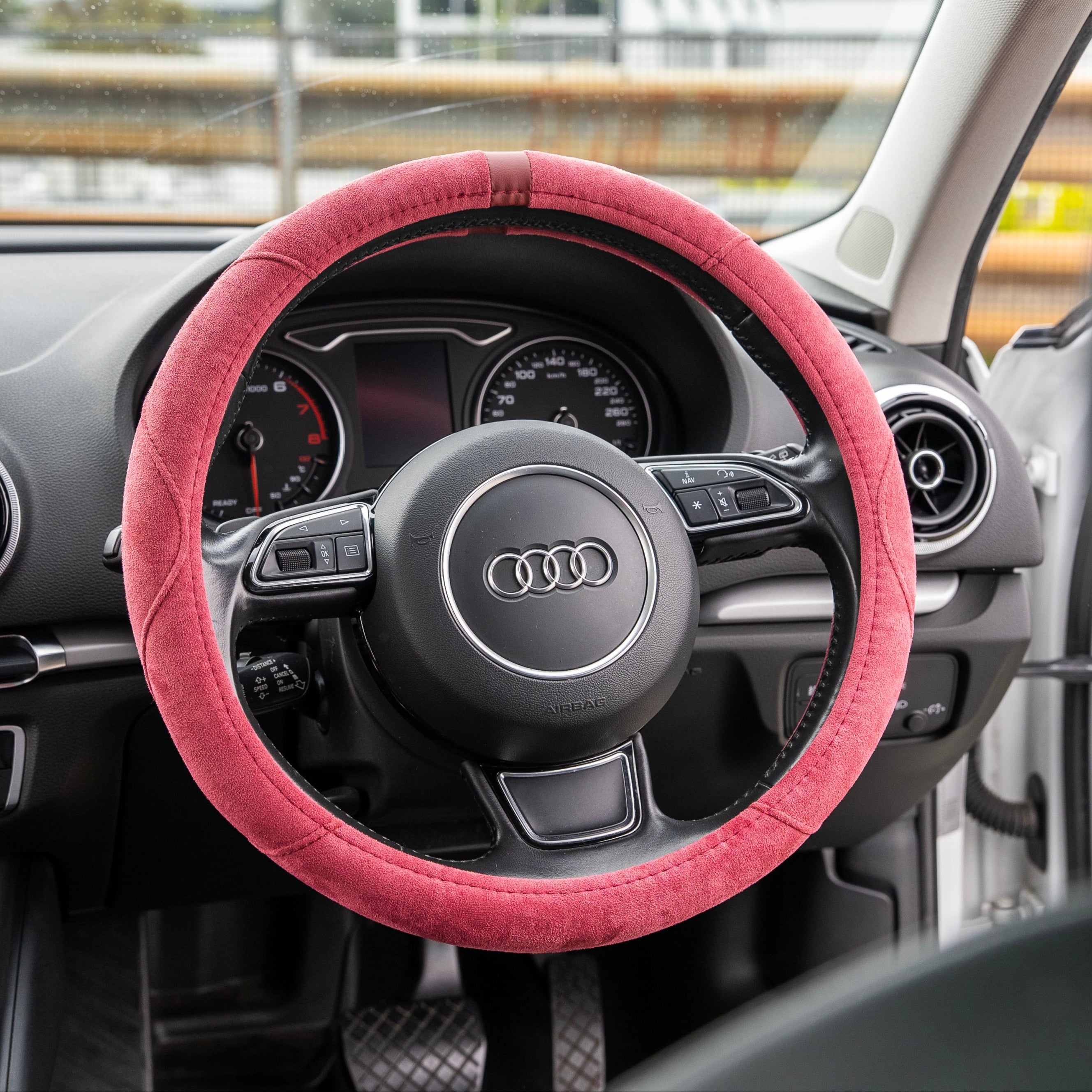 Suede-Style Steering Wheel Cover