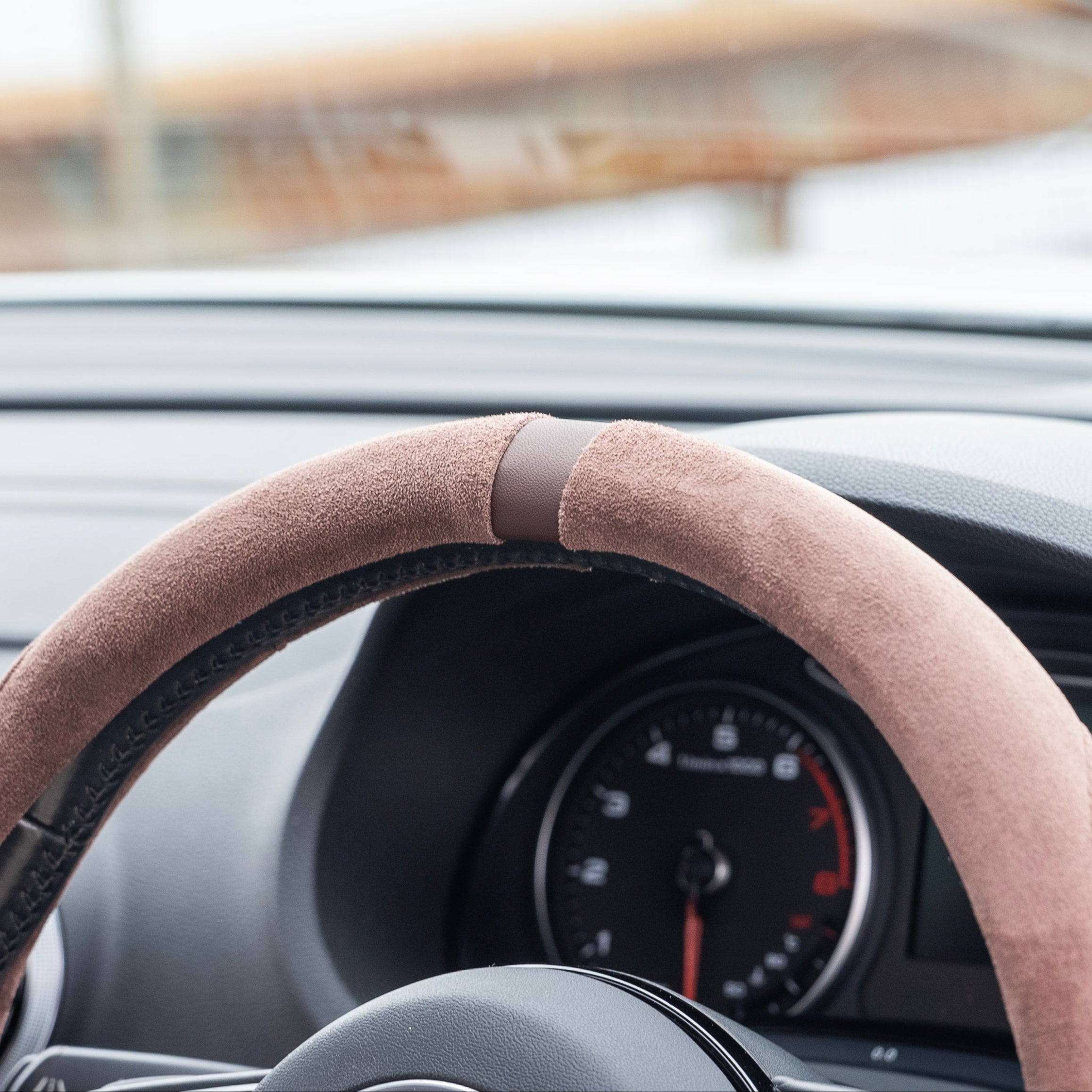 Suede-Style Steering Wheel Cover
