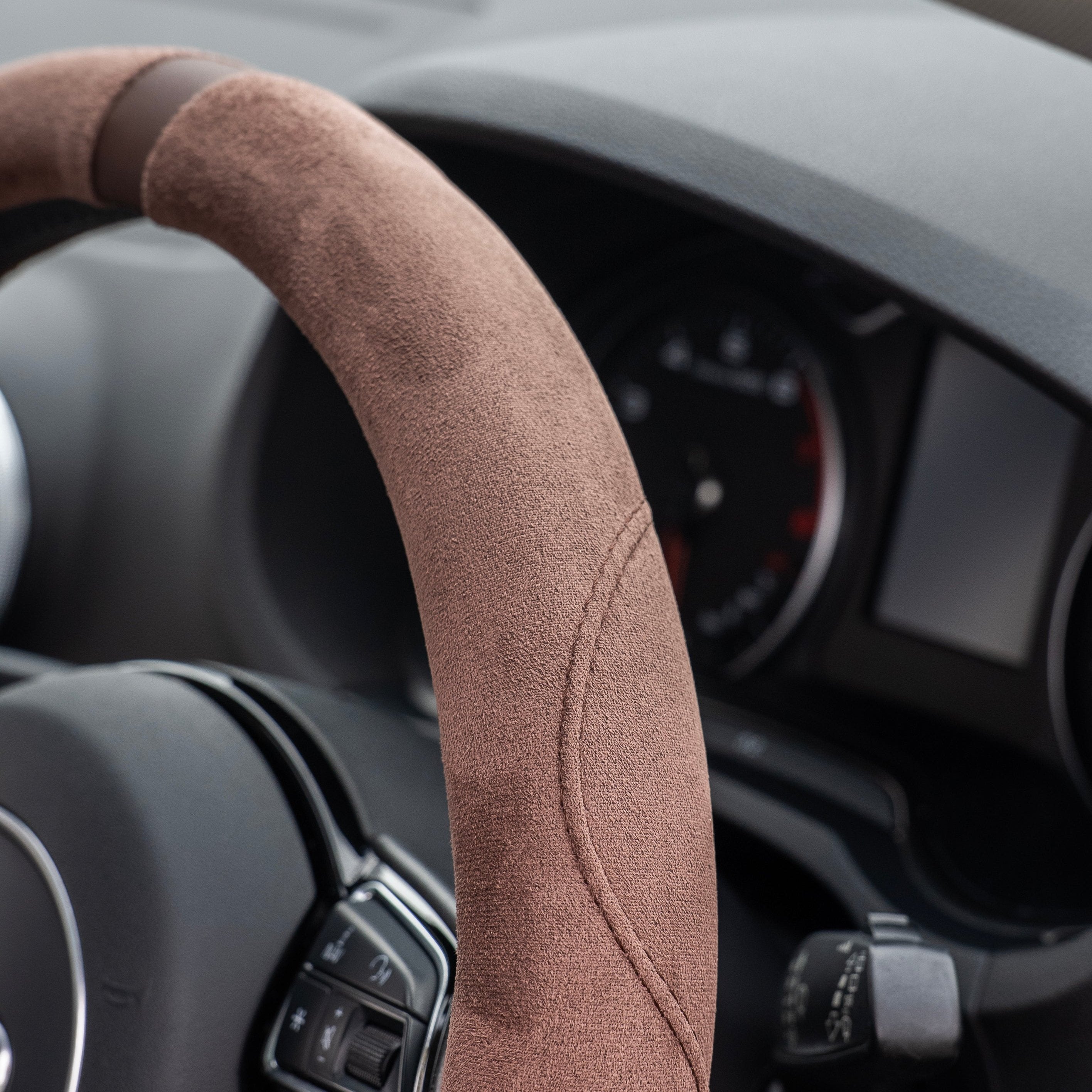 Suede-Style Steering Wheel Cover