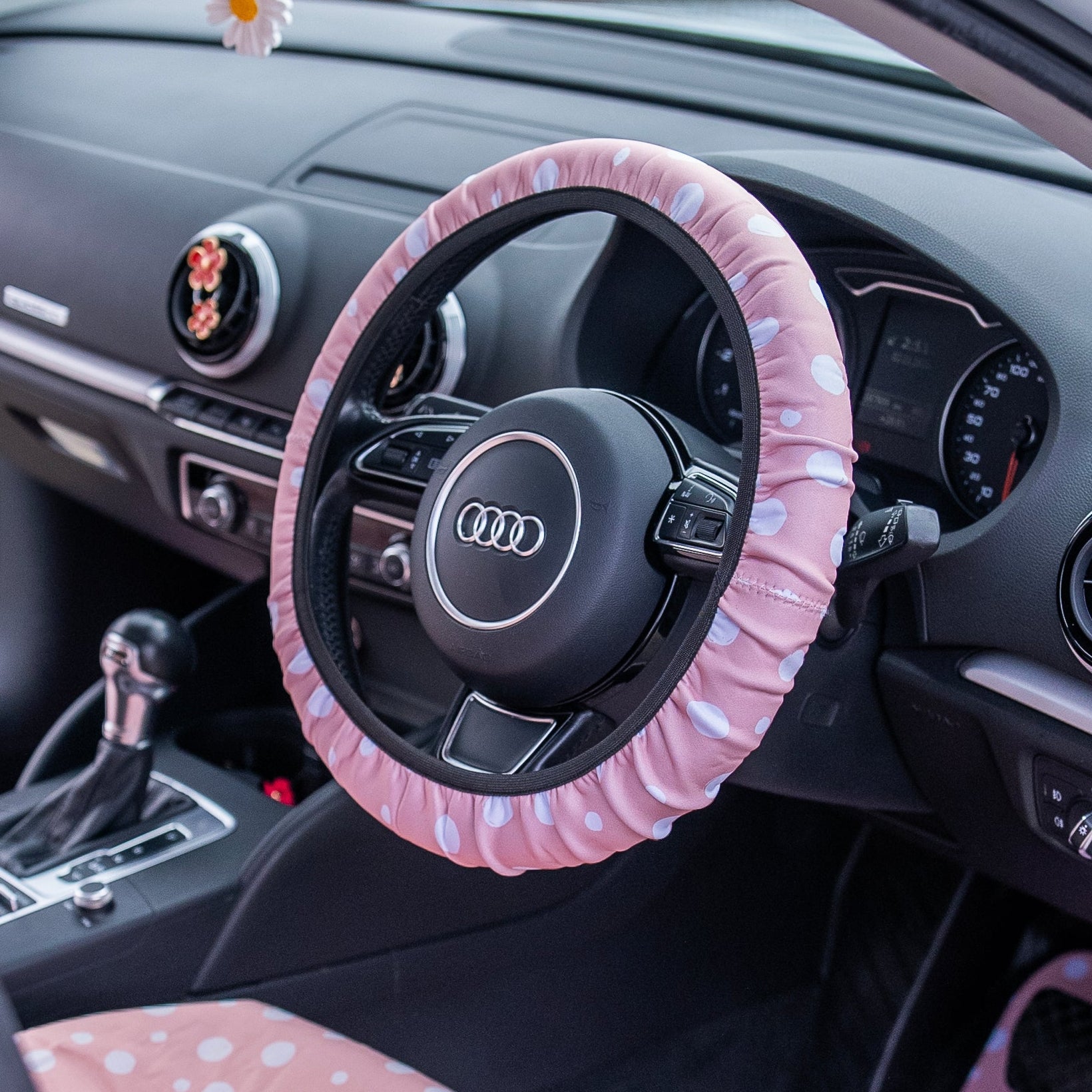 Painted Spots Steering Wheel Cover