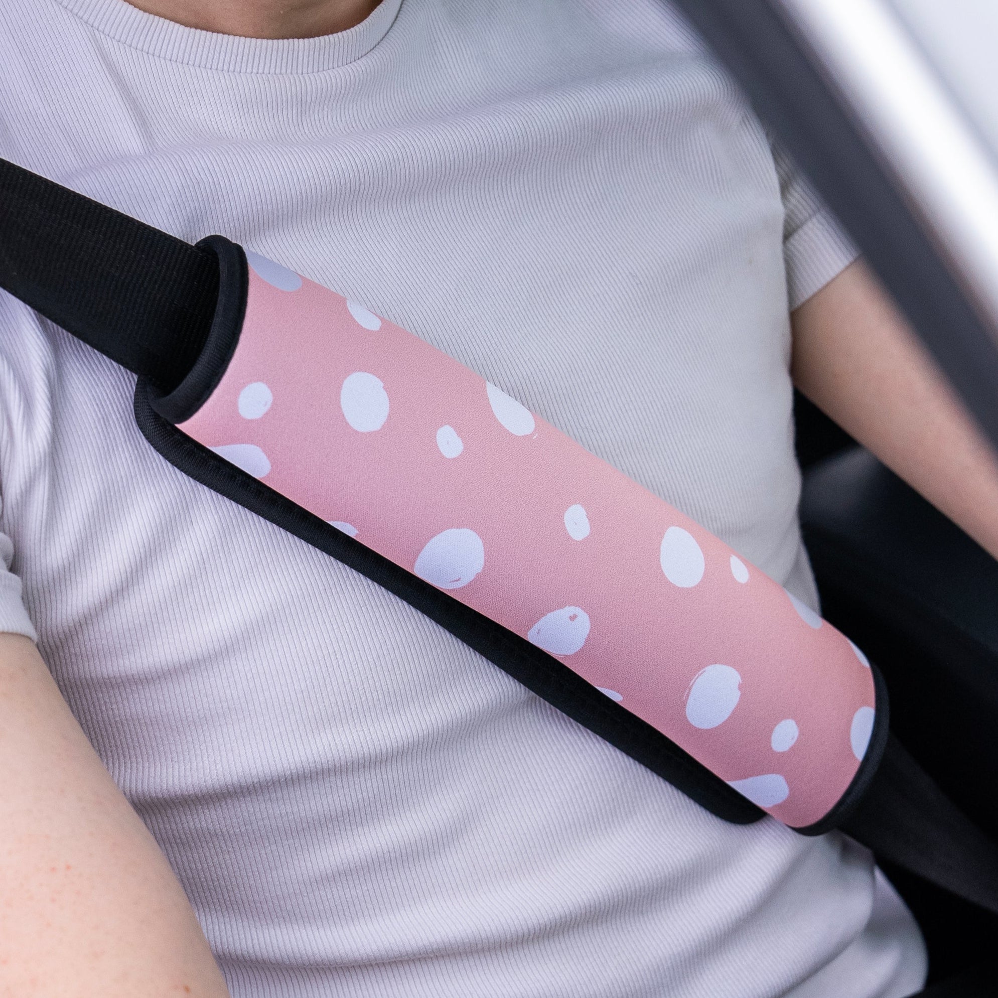 Painted Spots Seat Belt Cover