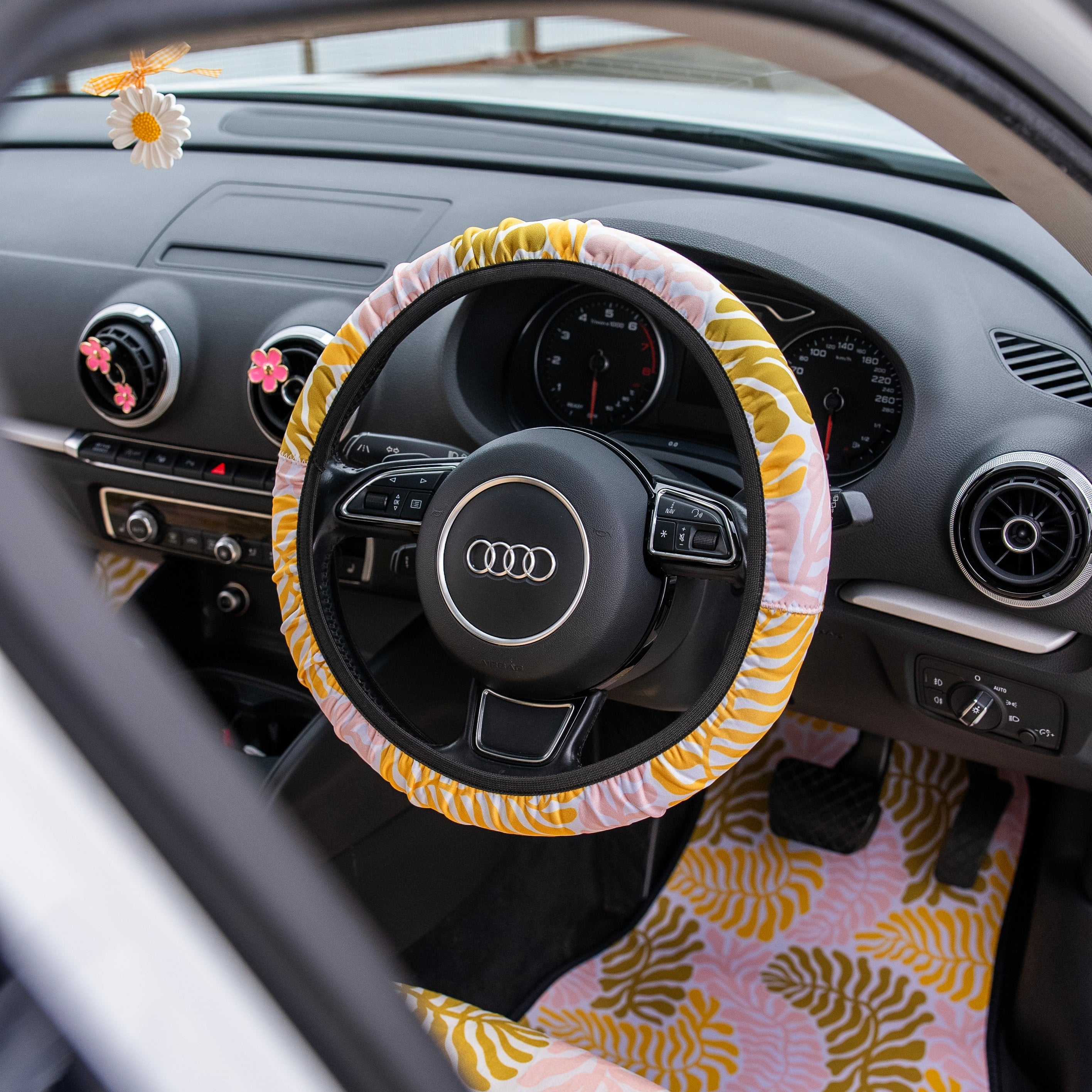 Coral Steering Wheel Cover